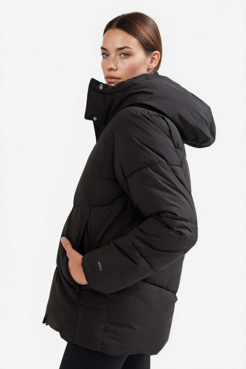 DeFacto Regular Fit Waterproof Fleece Lined Hooded Puffer Jacket - Image 2