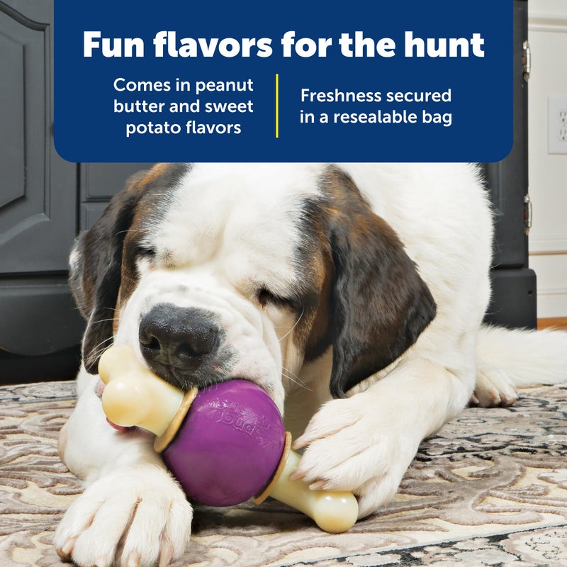 PetSafe Busy Buddy Natural Rawhide Rings - Long-Lasting Chew Refills - Quality Ingredients - Peanut Butter & Original Rawhide Flavored Treat Rings - Size C - 24-Pack - Image 4