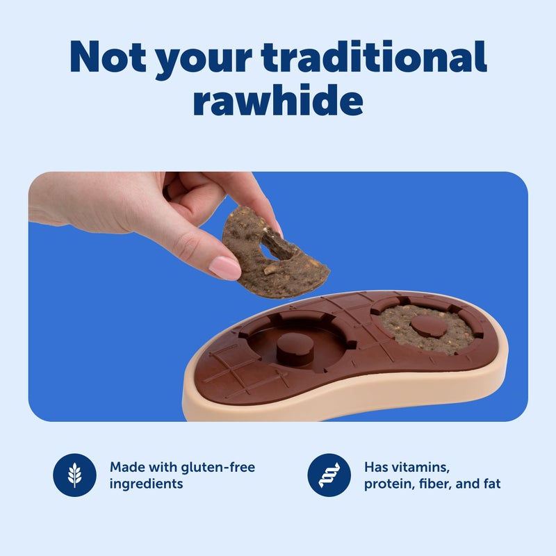 PetSafe Busy Buddy Natural Rawhide Rings - Long-Lasting Chew Refills - Quality Ingredients - Peanut Butter & Original Rawhide Flavored Treat Rings - Size C - 24-Pack - Image 3
