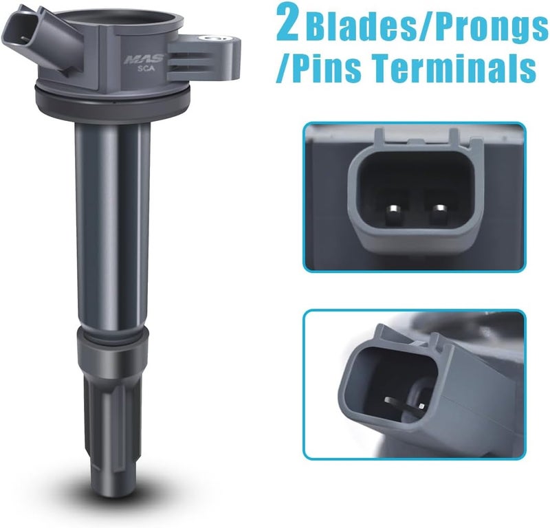 MAS Ignition Coils Set of 6 for Ford Escape, Fusion, Lincoln Zephyr, Mercury Mariner V6 3.0L - Image 2