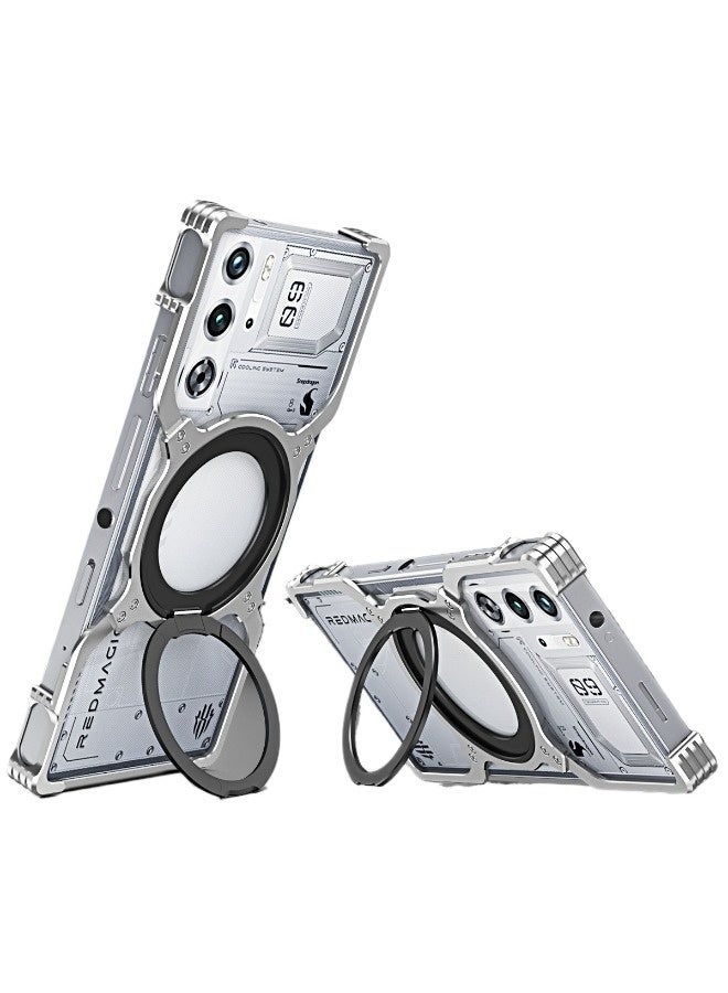 Compatible with ZTE nubia RedMagic 10S Pro+ phone case, metal frame, magnetic bracket protective case - Image 1