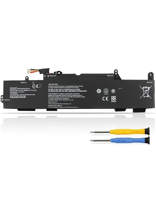 ZTHY 50Wh Ss03Xl Laptop Battery For Hp Elitebook 840 G5 G6 Elitebook 730 735 740 745 830 836 846 G5 Elitebook 735 745 830 840 G6 Zbook 14U G5 G6 Series Hsn-I12C Hstnn-Lb8G 933321-855 - Image 1
