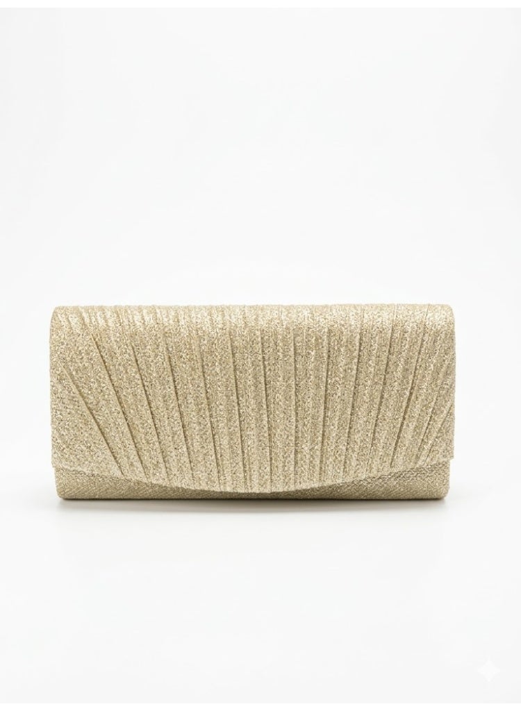 لايف ستيلاش  حقيبة كروس للسهره بتصميم مطوي - جولد ZS-10 - Image 3