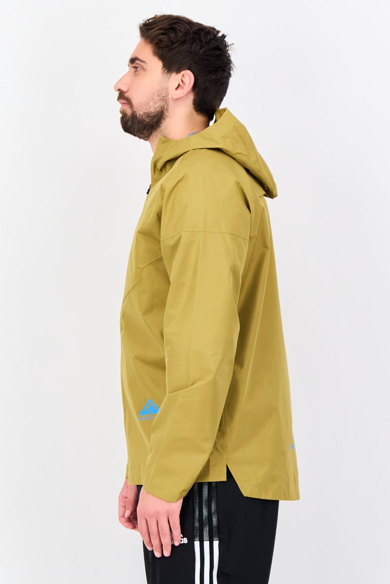 Nike Men Sportswear Fit Long Sleeve Running Jacket, Olive - Image 3