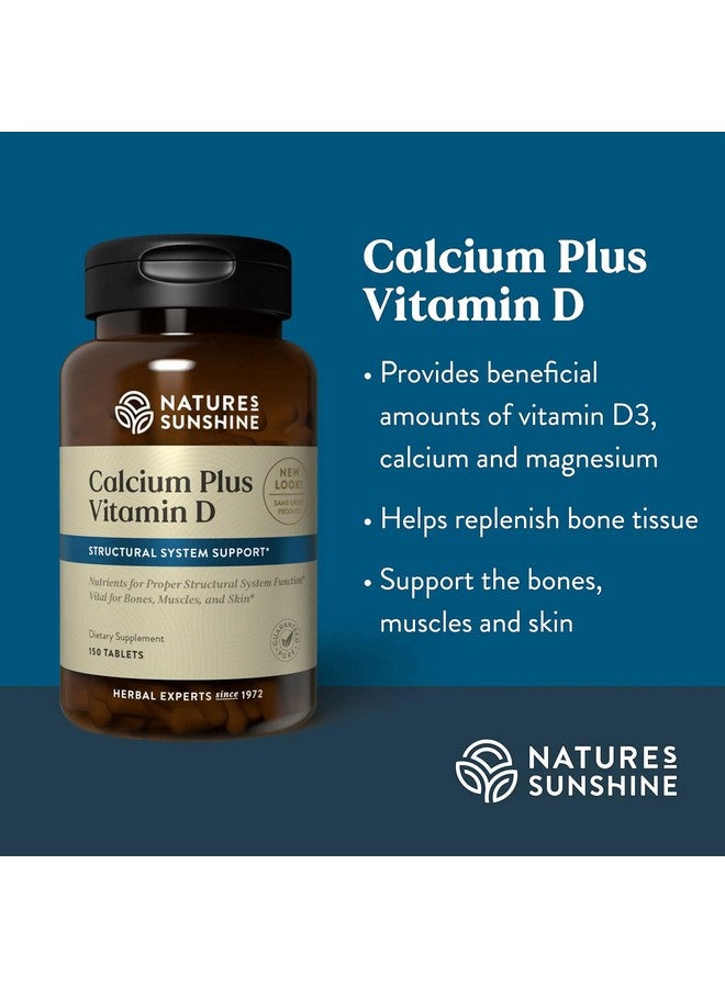 Nature's Sunshine Calcium Plus Vitamin D, 150 Tablets, Kosher | Powerful Vitamin Supplement for Adults Containing Vitamin D3, Calcium, and Magnesium - Image 2