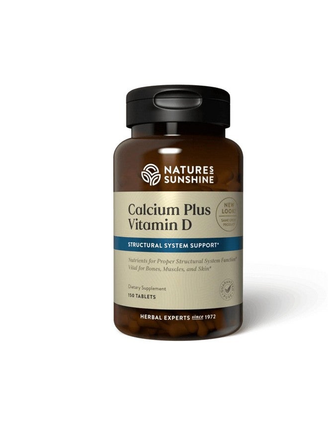 Nature's Sunshine Calcium Plus Vitamin D, 150 Tablets, Kosher | Powerful Vitamin Supplement for Adults Containing Vitamin D3, Calcium, and Magnesium - Image 1