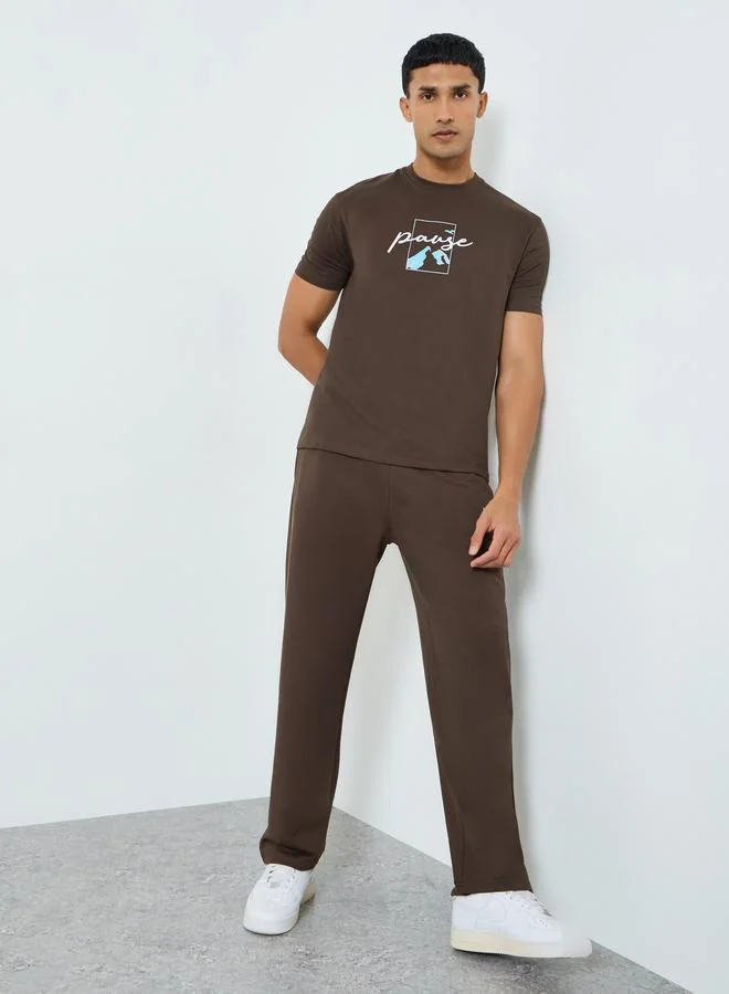 Styli Men Relaxed Fit T-Shirt and Joggers Co-Ords