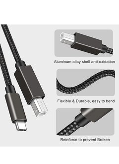 KASTWAVE USB B to USB C Printer Cable 2m, KASTWAVE USB C to USB B 2.0 Male Printer Scanner Cord, USB C Printer Cable, Exclusive Printing Cable Data Cable Suitable for Notebook Laptops Printing Devices  - Image 3