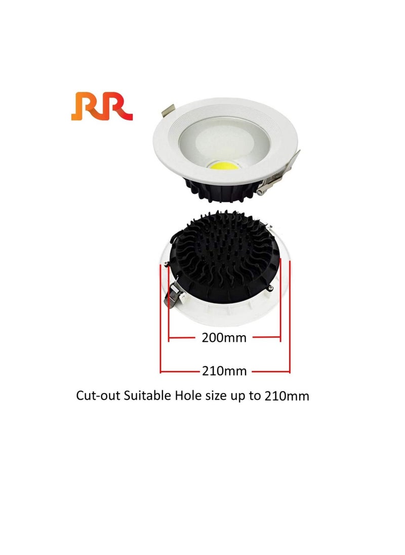 RR RR Lighting LED Ceiling Down Lights COB Concealed, 230VAC Indoor Round Energy Saving 80 Lumen/per Watts, Soft Light with No UV | Suitable for Home Dining, Living, Office (Daylight 6500K - 30W)  - Image 3