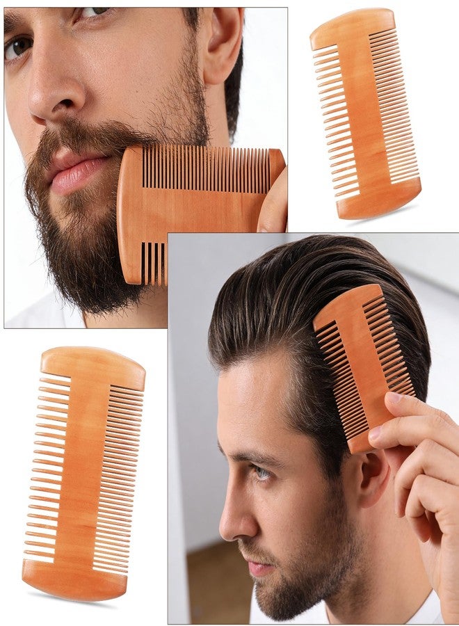 Tobeelec 6 Sets Beard Brush and Comb Bulk - Natural Boar Bristle Beard Brush Set, Beard Brush and Comb Set with Pear Wood Fine-Tooth Comb and Black Velvet Travel Pouch For Men Beard Care - Image 5