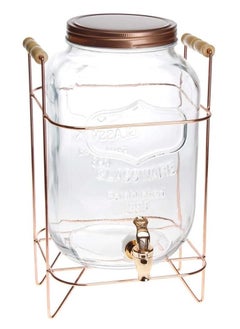 Glass Dispenser W/ Rose Gold Stand 23 x 21.5 x 38.5 cm, 8 L - pzsku/ZFB63DC0FB6FD8A1AB72CZ/45/_/1678238659/85a4b122-fbb1-4b6e-be35-d0ade1794385