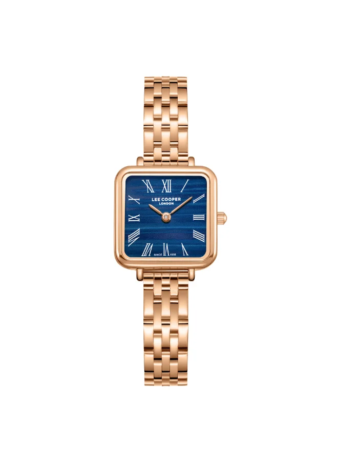لي كوبر ساعة يد نسائية معدنية بعقارب . - .. مم