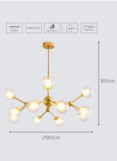Target Modern Gold Sputnik Chandelier Modern Ceiling Lighting 12 Lights for Living Room Bedroom  - Image 2