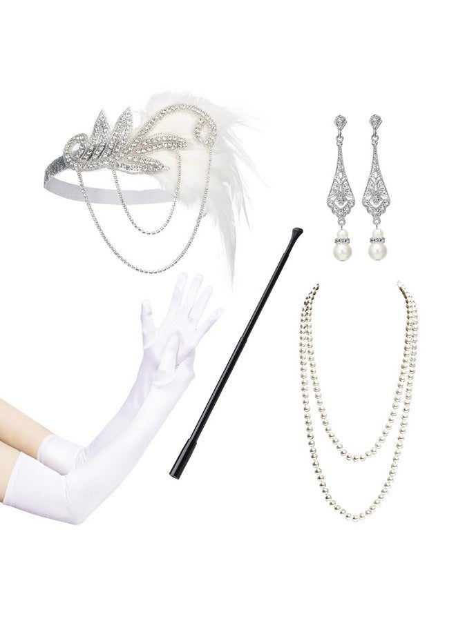 جيسن مجموعة إكسسوارات جيسن 1920s Great Gatsby للنساء إكسسوارات أزياء فلابر إكسسوارات العشرينيات الصاخبة للنساء a03 - Image 1