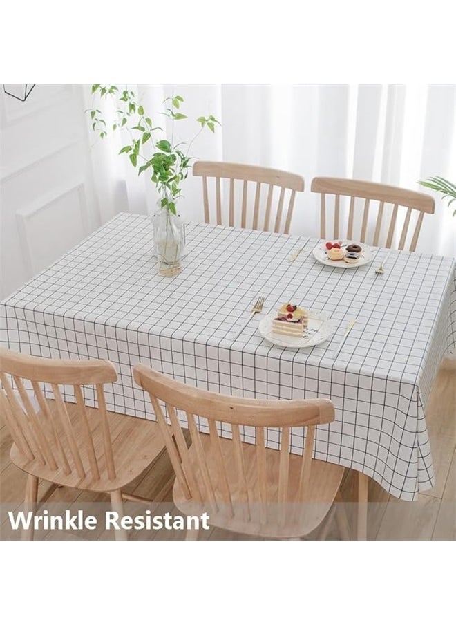 yongsheng Anti-Scalding Kitchen Dinning Table Cloth 137*90cm, Table Cloth Plastic Tablecloths for Kitchen Dining Table Wipeable Waterproof Tablecloth for Rectangle Table  - Image 3