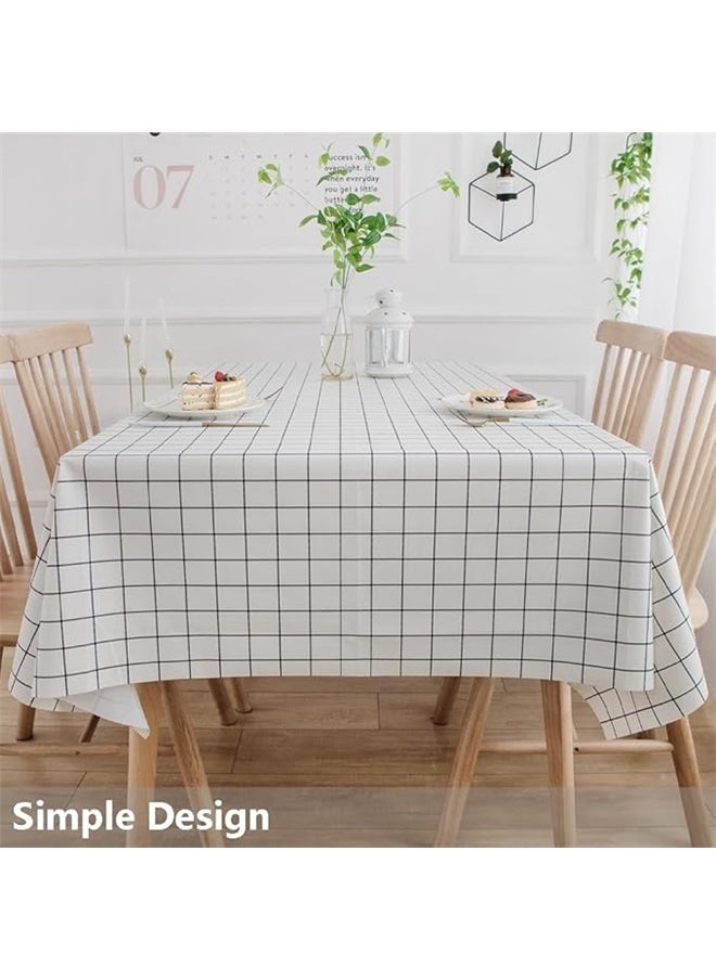 yongsheng Anti-Scalding Kitchen Dinning Table Cloth 137*90cm, Table Cloth Plastic Tablecloths for Kitchen Dining Table Wipeable Waterproof Tablecloth for Rectangle Table  - Image 4