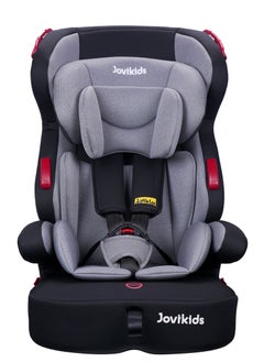 Jovikids Tammy Car Seat With 3 Point Seat Belt (Group 1/2/3, 9M-12Y), Covertable Highback Booster Seat for Kids, Adjustable Headrest and Width, Convenient for Everyday Use and Travel, ECE R44, Grey  - Image 1