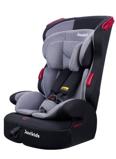 Jovikids Tammy Car Seat With 3 Point Seat Belt (Group 1/2/3, 9M-12Y), Covertable Highback Booster Seat for Kids, Adjustable Headrest and Width, Convenient for Everyday Use and Travel, ECE R44, Grey  - Image 2