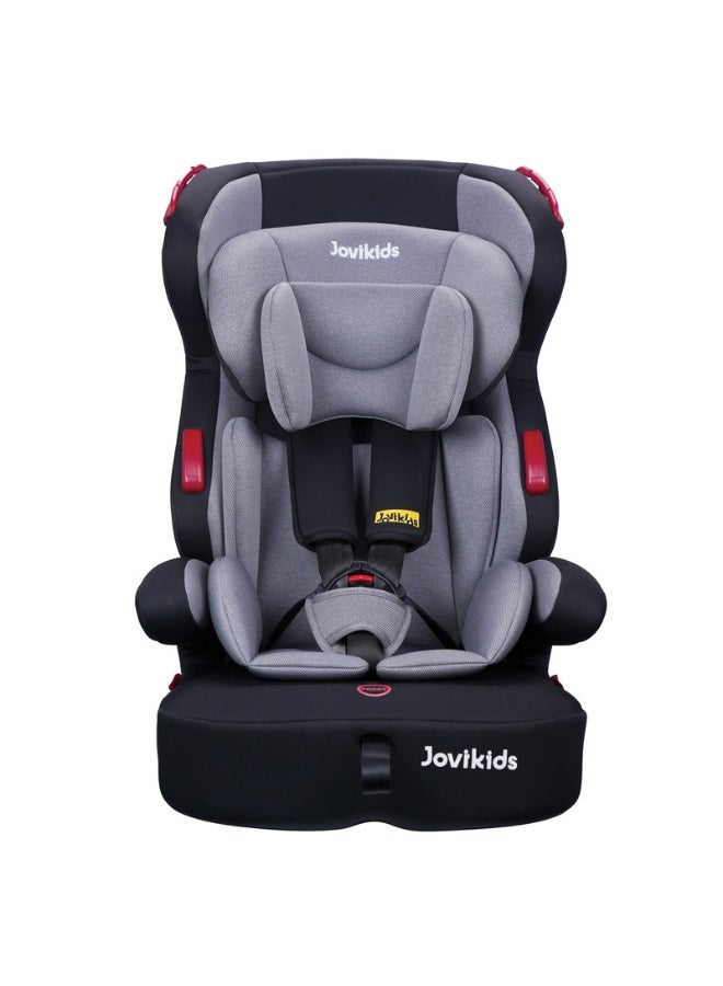 Jovikids Tammy Convertible Highback Booster Seat Group 1/2/3 9M–12Y 9–36 Kg 3-Point Seat Belt Adjustable Headrest And Width Ece R44 Comfortable And Travel-Friendly Removable And Washable Cover Grey - Image 4