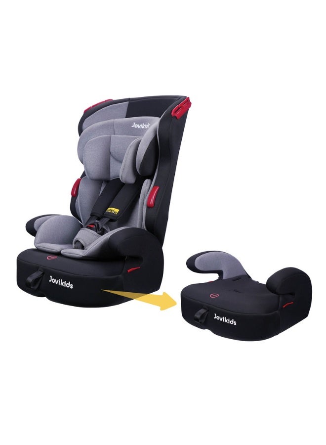 Jovikids Tammy Convertible Highback Booster Seat Group 1/2/3 9M–12Y 9–36 Kg 3-Point Seat Belt Adjustable Headrest And Width Ece R44 Comfortable And Travel-Friendly Removable And Washable Cover Grey - Image 1