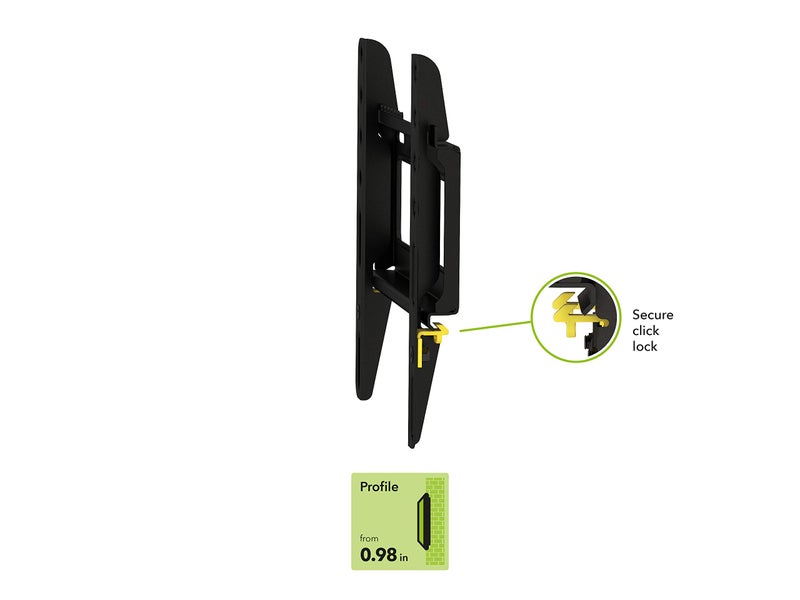 AVF EL200B-A Flat to Wall Low Profile TV Mount Black, for Most 25â€, 28â€, 30â€, 32â€, 37â€, 39â€, 40â€ TV or Monitor, Universal Wall Mounting Bracket, VESA 50x50 to 200x200, Easy to Install - Image 2