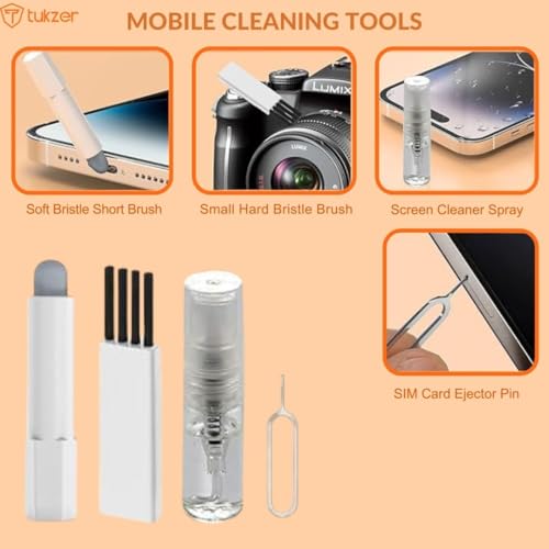 Tukzer Multifunctional 21 in 1 Electronic Gadget Cleaning Kit, Air Blower, 2.5ml Mist Spray, Key Puller, Long Brushes for Smartphones, Laptops, Tablet, MacBook, iPad, Keyboard, DSLR Camera Lens - Image 5