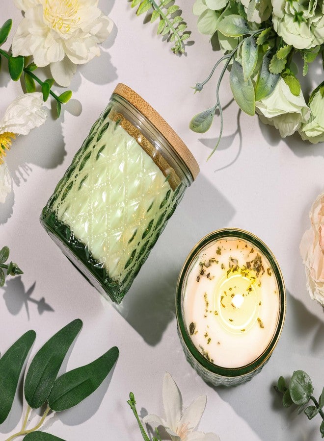 مجموعة ماتاهوم من شمعتين معطرتين برائحة الأوكالبتوس والنعناع لتزيين المنزل، 6.5 أونصة من شمع الصويا الطبيعي، شموع علاجية عطرية في برطمانات، شمعة الأوكالبتوس والنعناع للاسترخاء، هدية مثالية لأعياد الميلاد وحفلات الانتقال إلى منزل جديد للنساء - Image 4