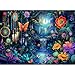 DAGIRT 500 Piece Puzzles for Adults Magical Forest Puzzle 500 Pieces Jigsaw Puzzle for Adult Elderly Glow Flower Butterfly Adult Jigsaw Puzzle Family Challenging Game Home Decor 205x15 in - Image 2