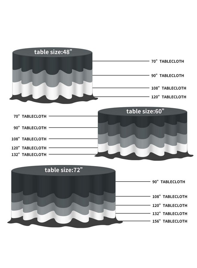 Cupuamon 90 inch Round Tablecloth Washable Polyester Table Cloth Decorative Table Cover for Wedding Party Dining Banquet（90 inch,White） - Image 2
