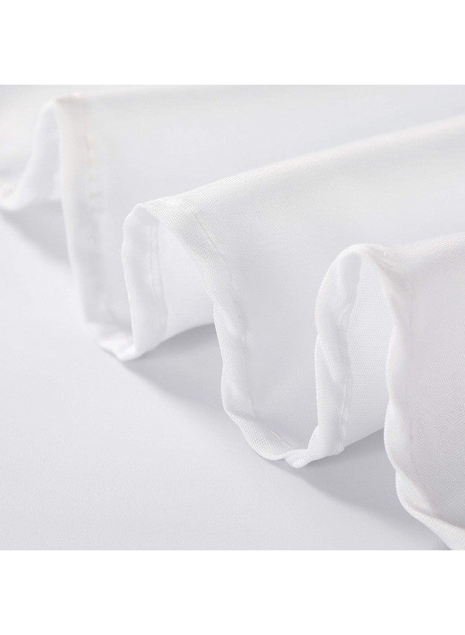Cupuamon 90 inch Round Tablecloth Washable Polyester Table Cloth Decorative Table Cover for Wedding Party Dining Banquet（90 inch,White） - Image 4