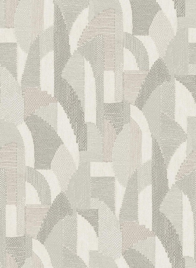 NuWallpaper Macario Taupe Peel and Stick Wallpaper, NUS6370 - Image 1