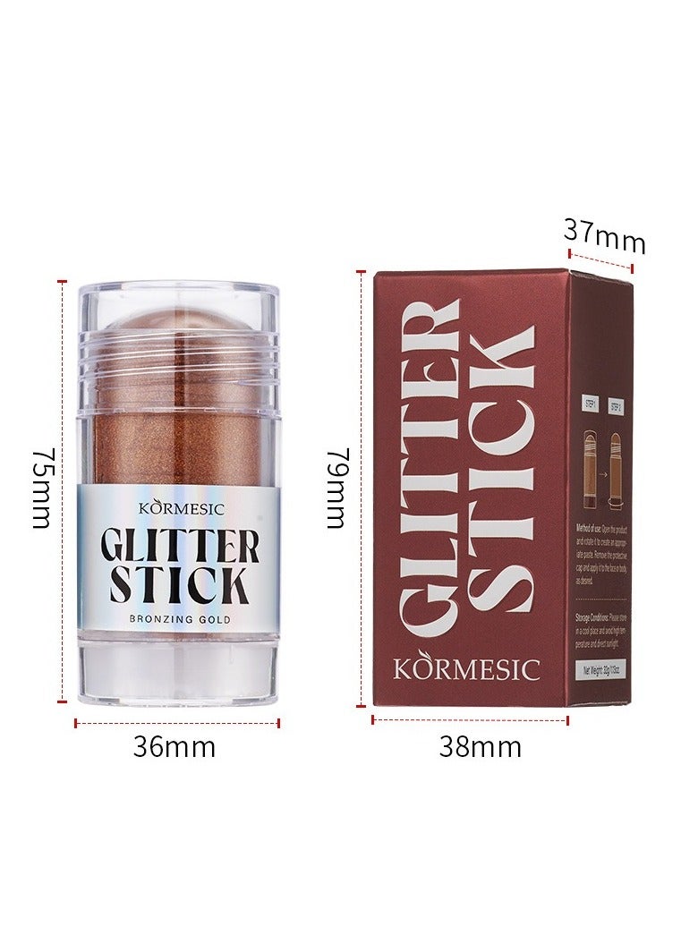 Kormesic البرونز الذهبي المضيء العصا المسلط الضوء 32 جرام-تعزيز وإضاءة لون البشرة - Image 1