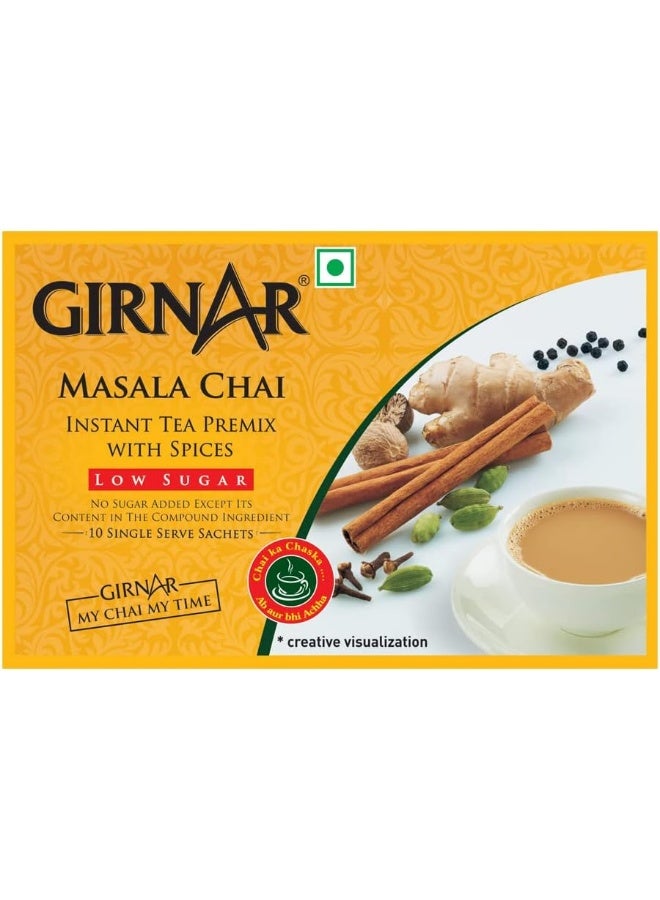 Girnar GIRNAR Karak Chai 2in1 Instant Tea Premix with Masala | No Added Sugar/Sweetener | 10 Sachets (80g Box) | Authentic Indian Spiced Tea | Quick & Flavorful Chai - Image 4