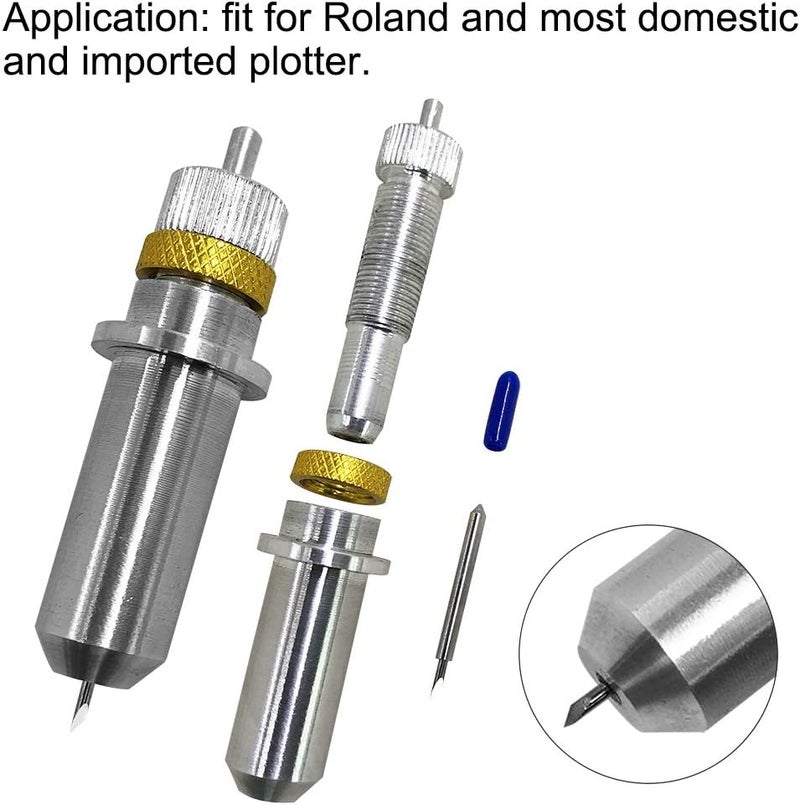 AFUNTA 30 pcs (30/45/60 Degree) Blade Vinyl Cutter Plotter Cutting Blades for Roland & Most Domestic and Imported Plotter with Blade Holder Base - Image 4
