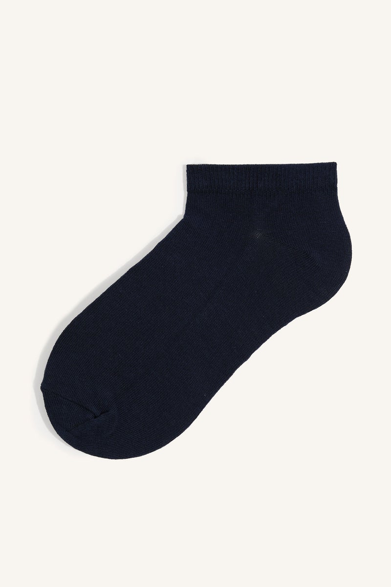 DeFacto Blue Man Man Textured Cotton 5 Piece Socks Casual - Image 3