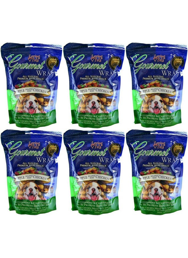 Loving Pets - Loving Pets Apple & Chicken Wraps Dog Treats, Gourmet All Natural, 6 Ounce, 6 Pack - Image 1