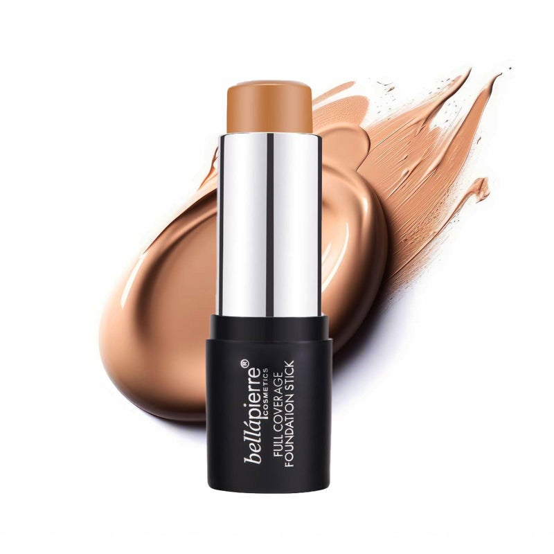 bellapierre Mineral Foundation Stick  Full Coverage Matte Finish  Cruelty Free  NonToxic and Paraben Free  Compact Tube  035 Oz  Deep