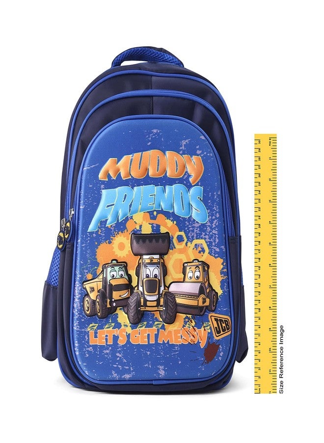 JCB Muddy Character Backpack for Men and Women - Casual, Printed, Water-Resistant Bag - Ideal for Office, College, Travel - Stylish Laptop Backpack with Padded Backing and Shoulder Straps, Blue - 16In - Image 3