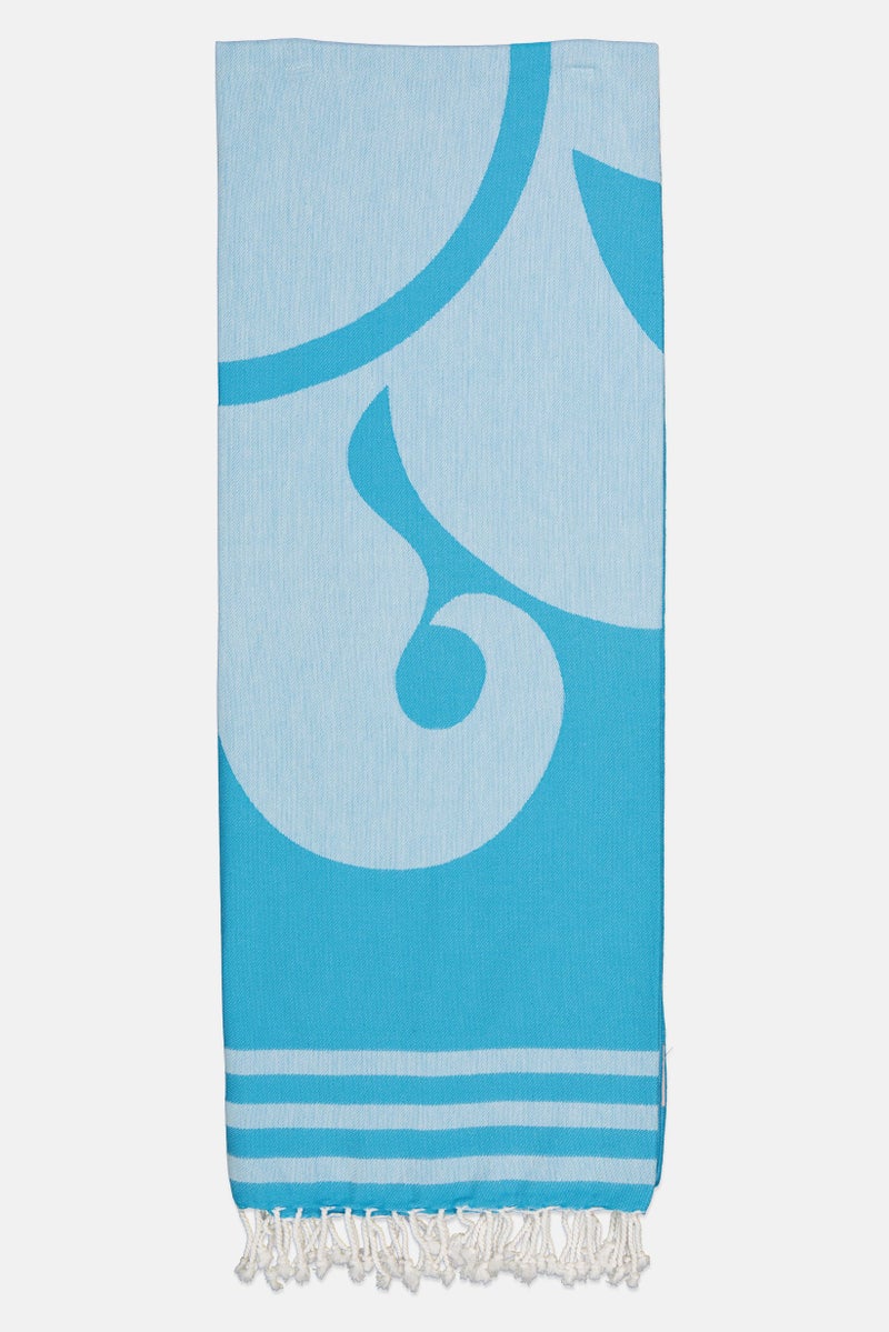 Sundek Women Brand Logo Sarong 180 W x 100 H cm, Blue Combo - Image 1