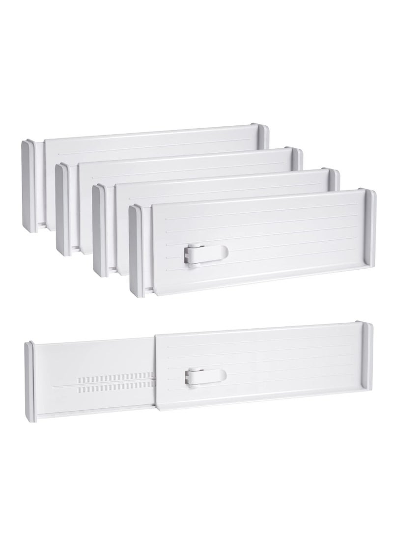 SYOSI Drawer Dividers Organizer, Adjustable for Clothes, Separators, Expandable Organizer from 10.6-18" Dresser Kitchen Utensils,Socks, Office, Bathroom(4 Pack) - Image 1