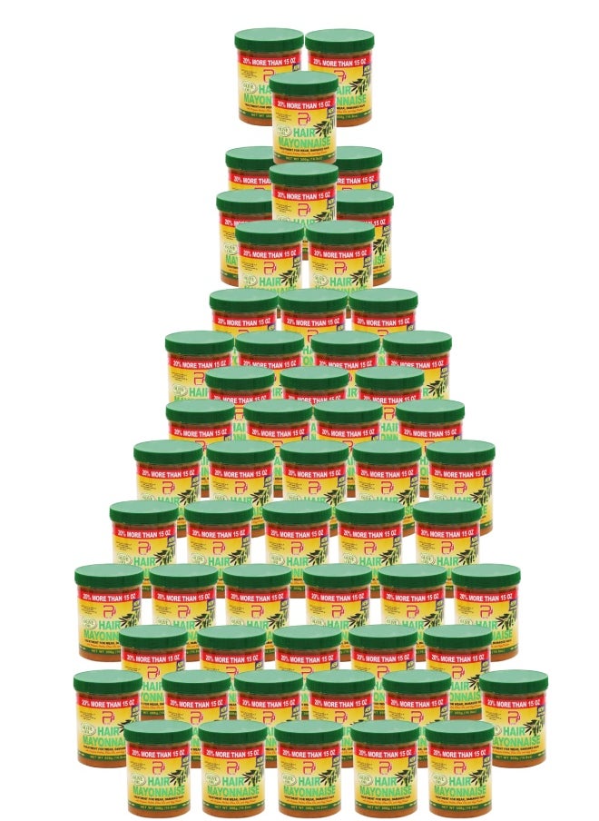 PYRON 56 Pieces Hair Mayonnaise Treatment for Weak & Damaged Hair with Olive Oil 500grams  - Image 1