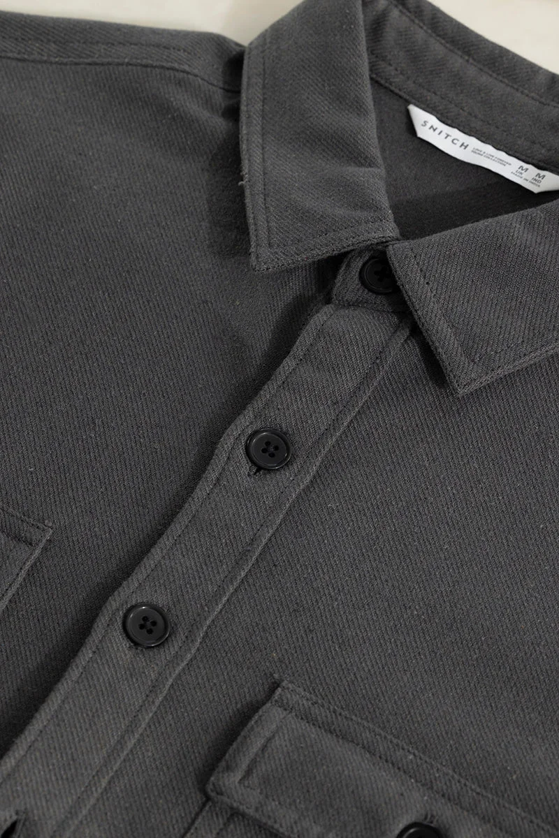 SNITCH Overflap Elephant Grey Overshirt