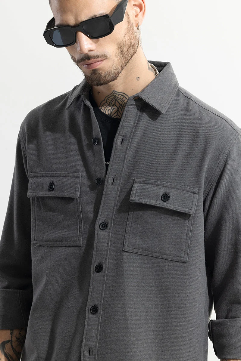 SNITCH Overflap Elephant Grey Overshirt