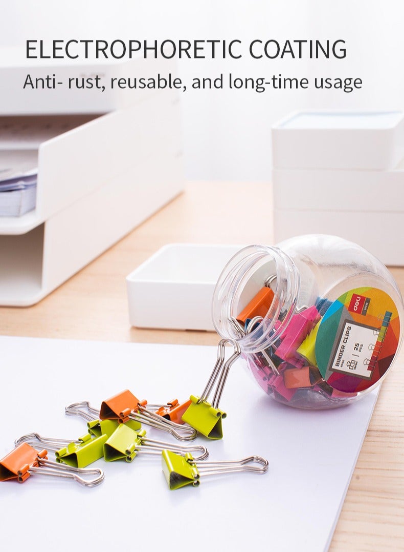 ديلي مشبك ورق من ديلي E8558 - 19 ملم - ألوان متنوعة - Image 3