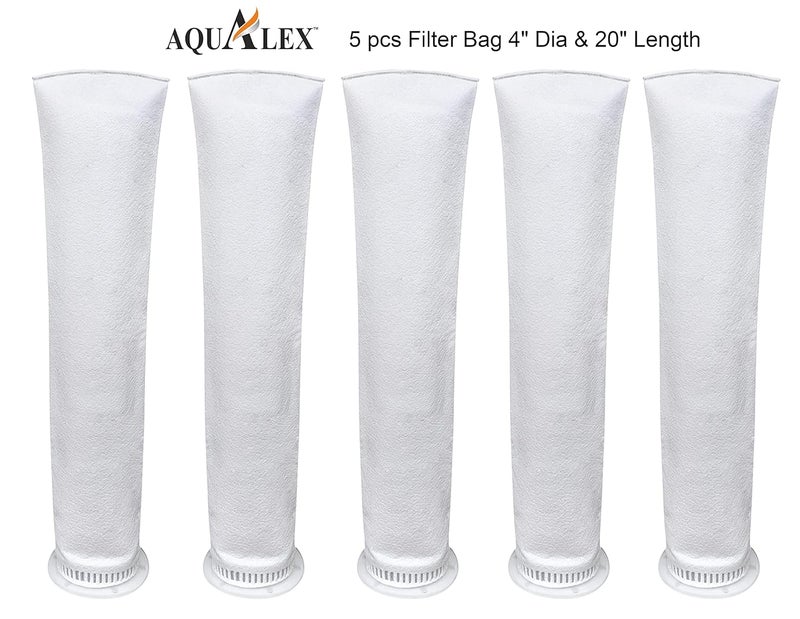 AQUALEX Pokar RO 5 Micron Sediment Water Filter Bag Suitable for 4 Dia 20 Length Aquarium Fish Tank Filter Sump Felt Sock Mesh Net Bag Micron Bore Water Filter 5 - Image 2