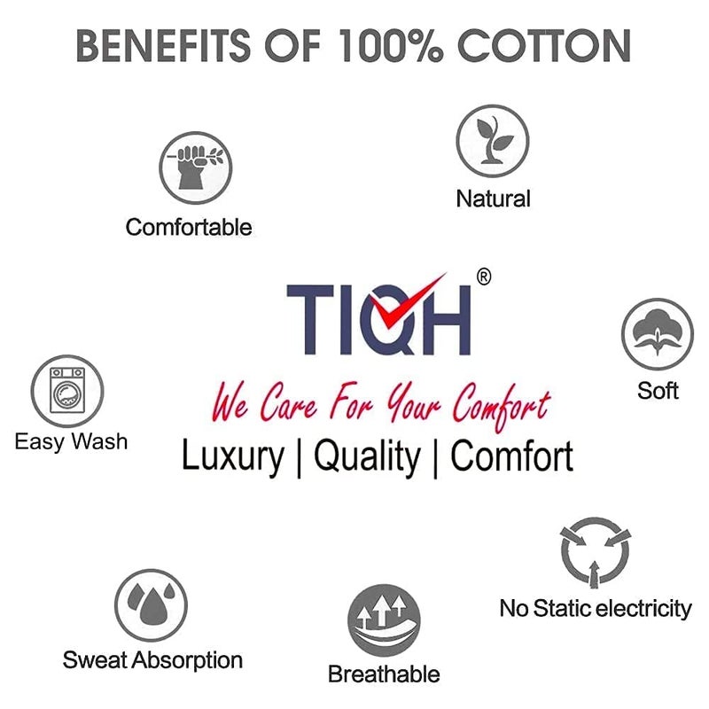 TIQH Reversible 100% Cotton Top Sheet | Khes | Dohar | Blanket for Summer | AC Blanket - (54x100 Inches - Beige) - Image 5