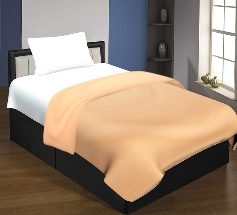 TIQH Reversible 100% Cotton Top Sheet | Khes | Dohar | Blanket for Summer | AC Blanket - (54x100 Inches - Beige) - Image 1