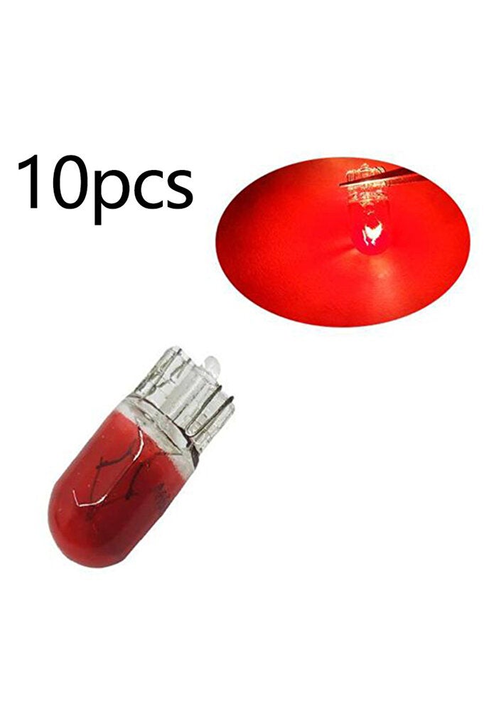 rayihni 12V Red 10 PCS 10pcs Car T10 12V 194 168 W5W 5W Wedge Warm White Bule Red Yellow Green Amber Halogen - Image 2