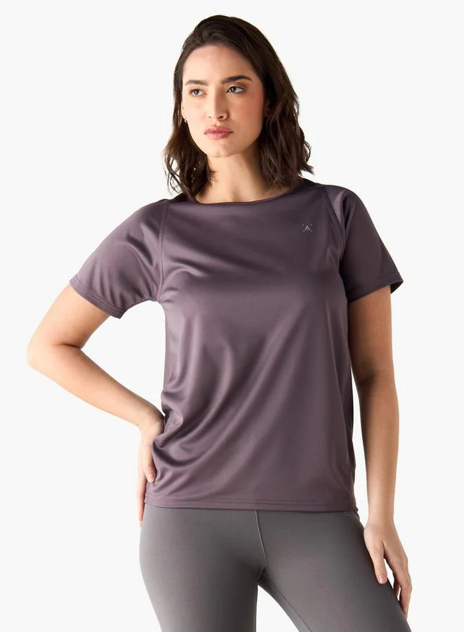 ADOT by Splash Layer Detail T-shirt with Round Neck and Short Sleeves
