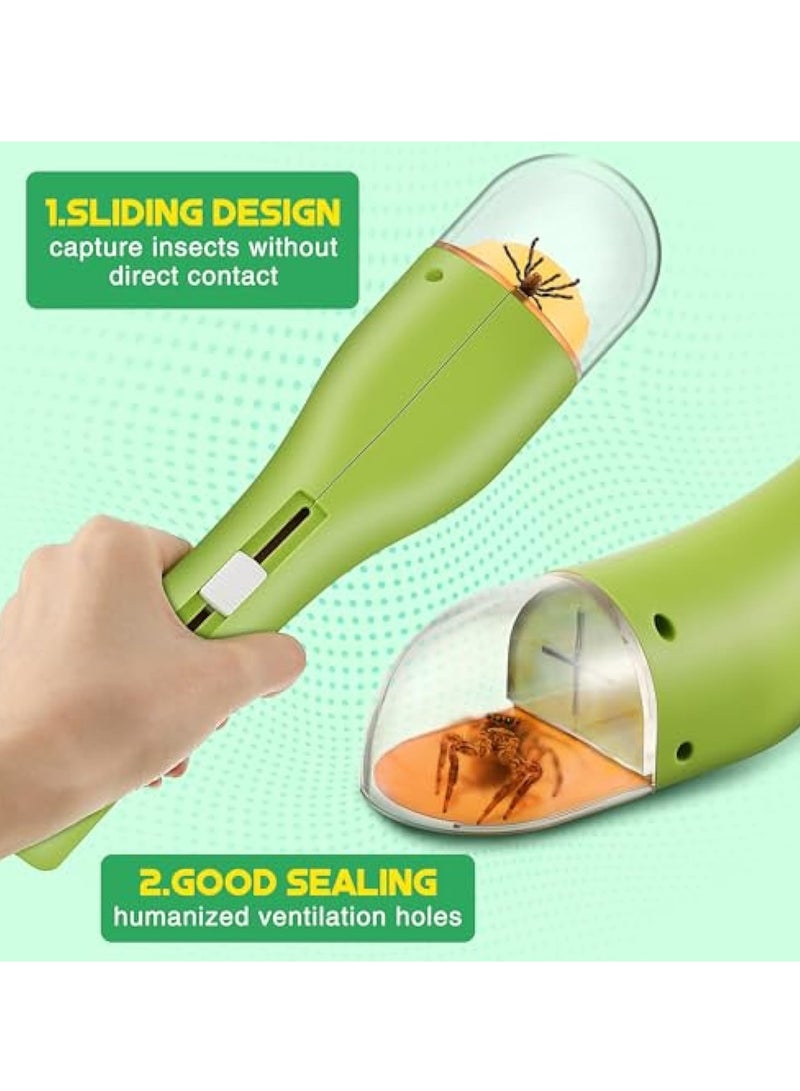 SOLARAE 1 Pack Insect Bug Catcher with Magnifying Insect Bug Box, Kids Bug Catching Kit, Contactless Quick Release Insects Catching Tool, for Home Boy Girl Viewing Insects Nature Explore - Image 4